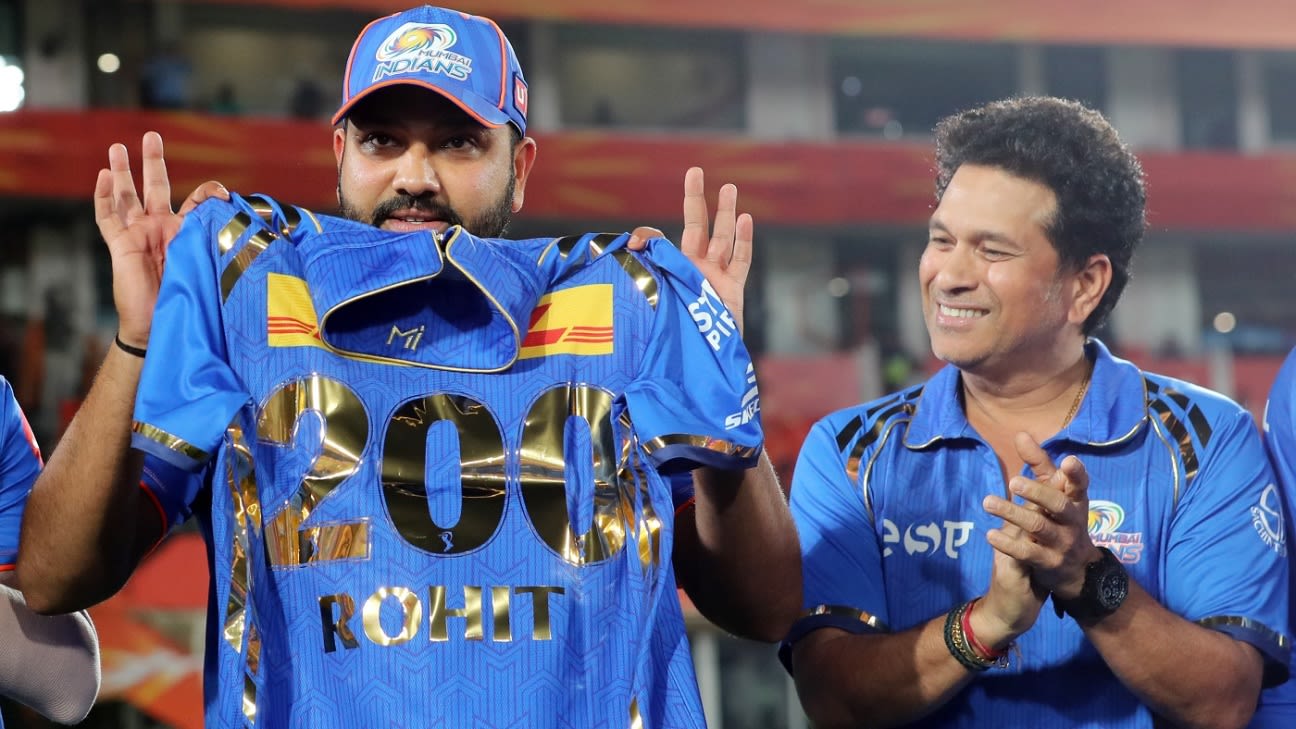 MI vs RR - IPL 2024 - Relaxed Rohit Sharma eases himself into Wankhede ...