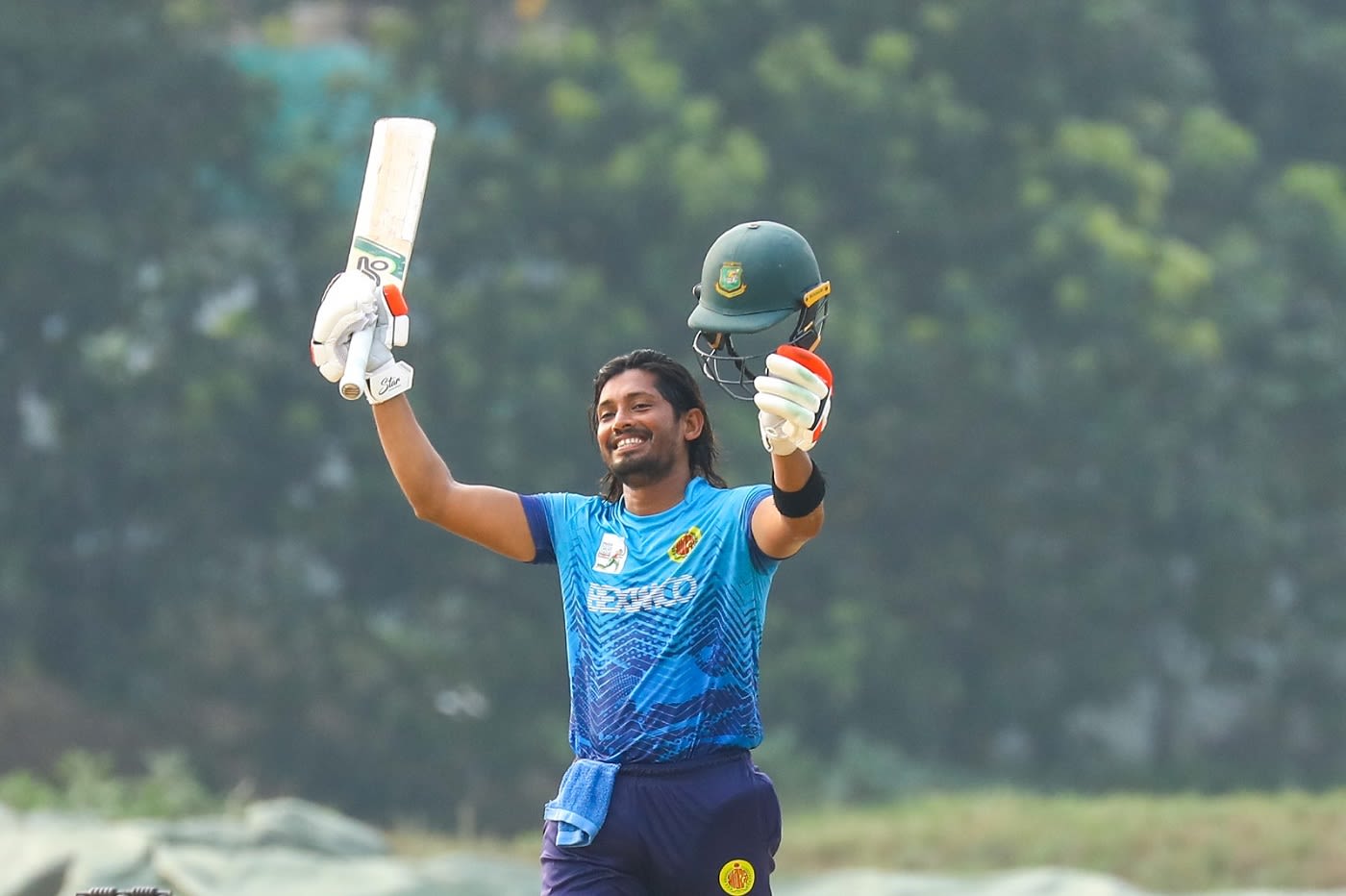 Anamul Haque celebrates his century