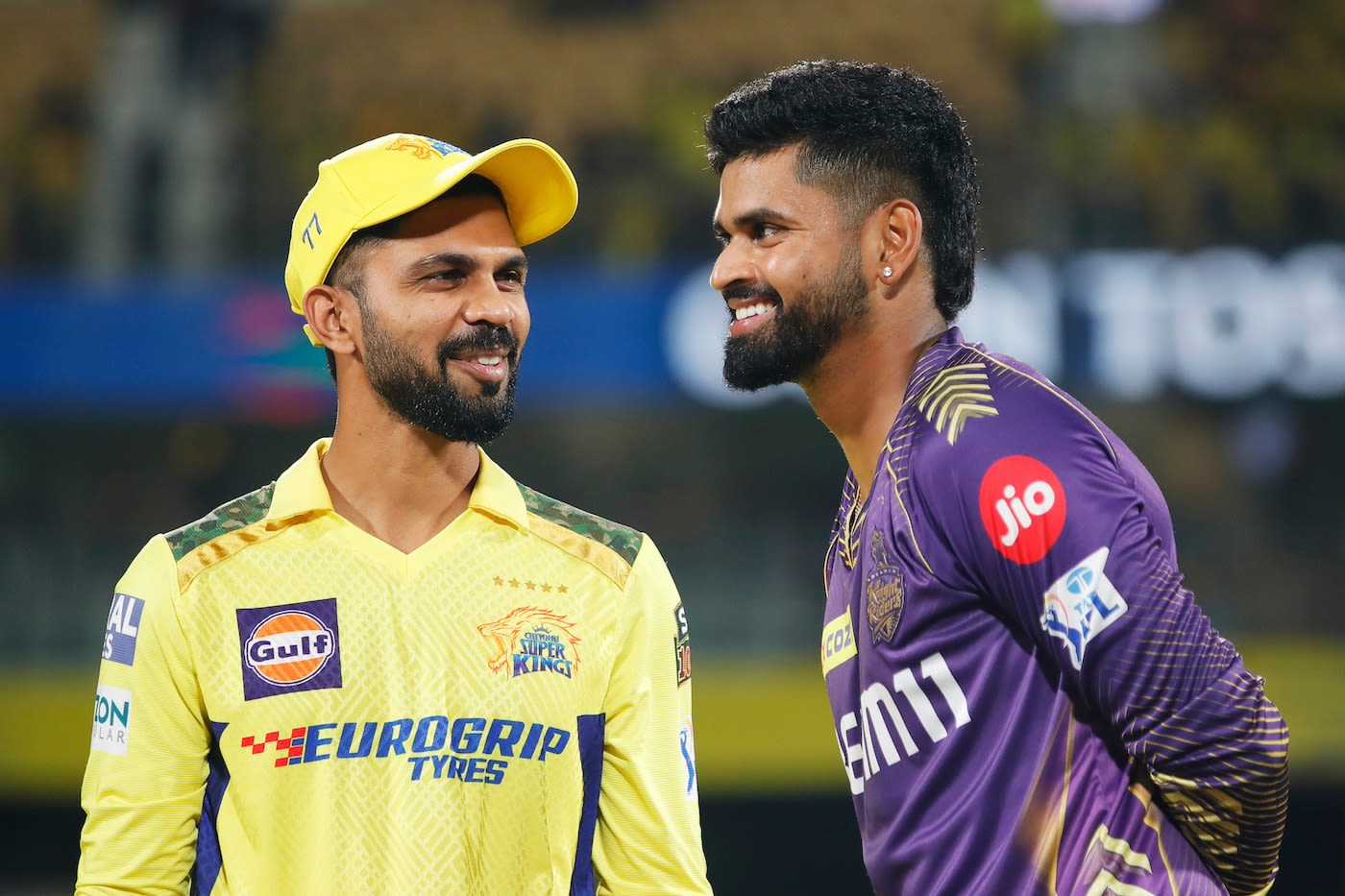 Ruturaj Gaikwad and Shreyas Iyer at the toss - CSK won it and opted to ...