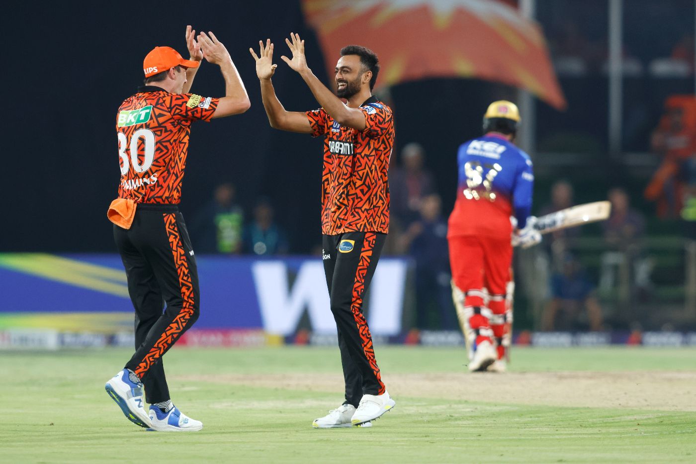 Jaydev Unadkat celebrates the wicket of half-centurion Rajat Patidar ...