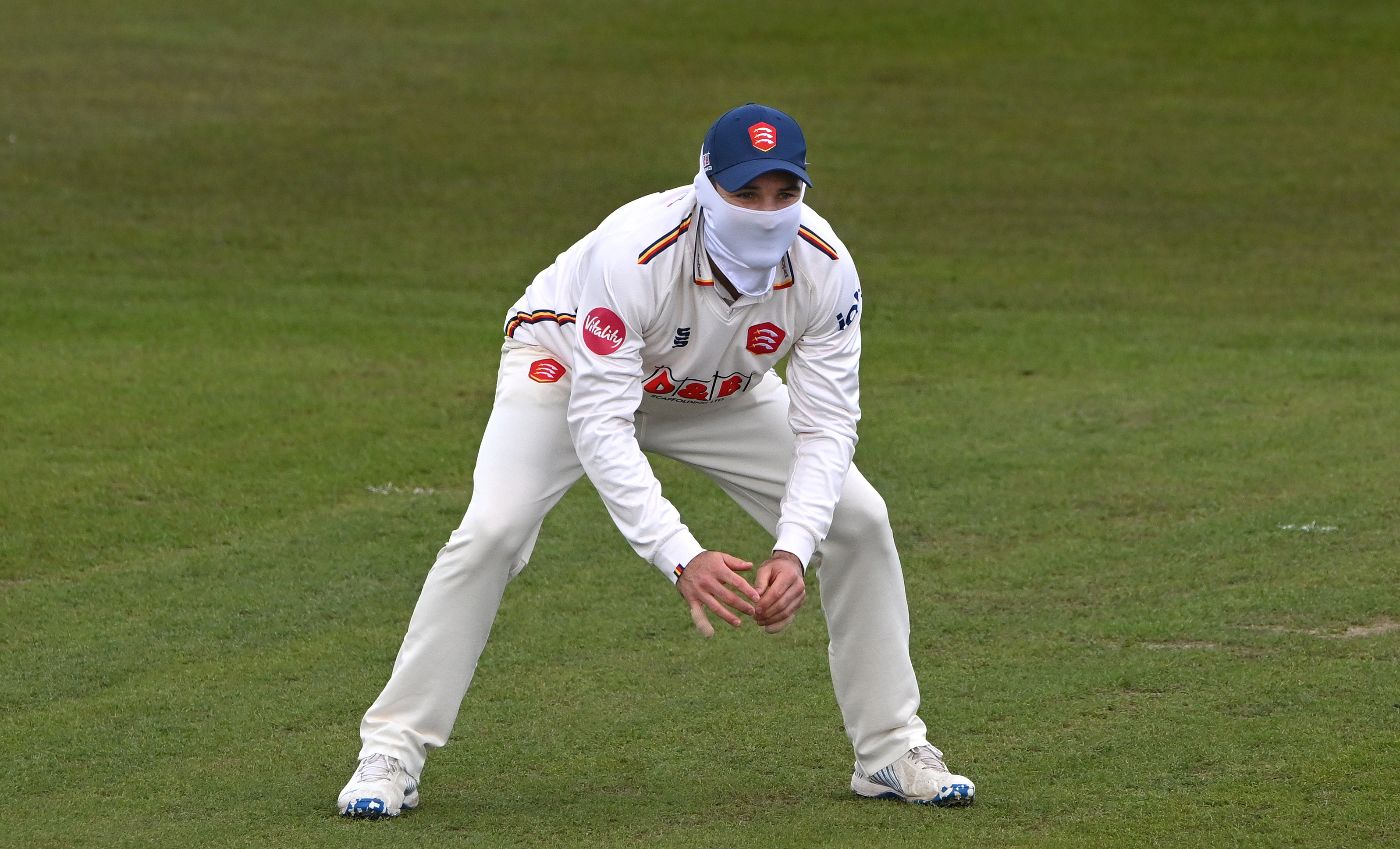 Dean Elgar wraps up against the elements at ChesterleStreet