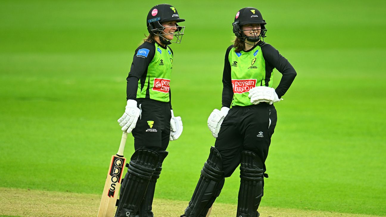 Fran Wilson, Sophie Luff fifties see Storm home in rain-hit clash