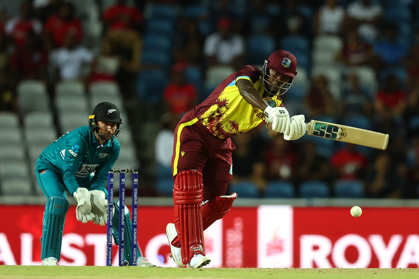 Sherfane Rutherford helped West Indies tick along through the middle ...