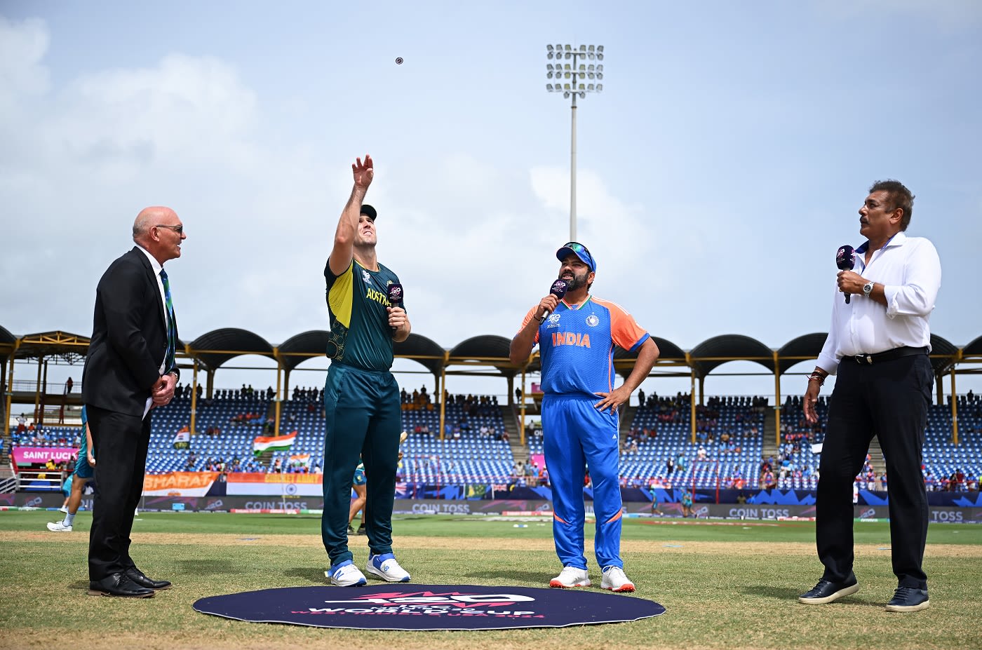 Mitchell Marsh won the toss and chose to bowl against Rohit Sharma's ...