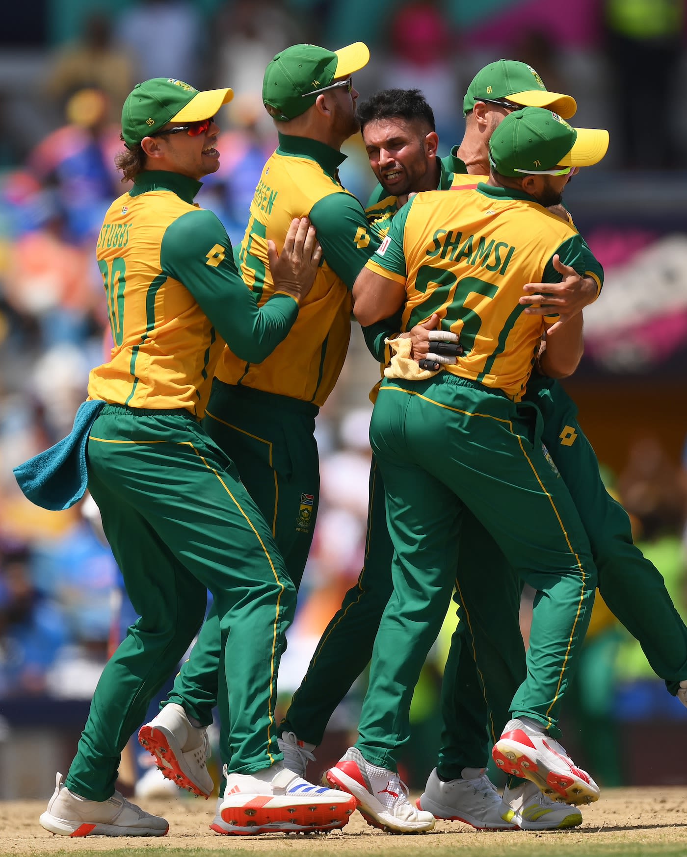 Keshav Maharaj made it two wickets in one over when he removed Rishabh ...