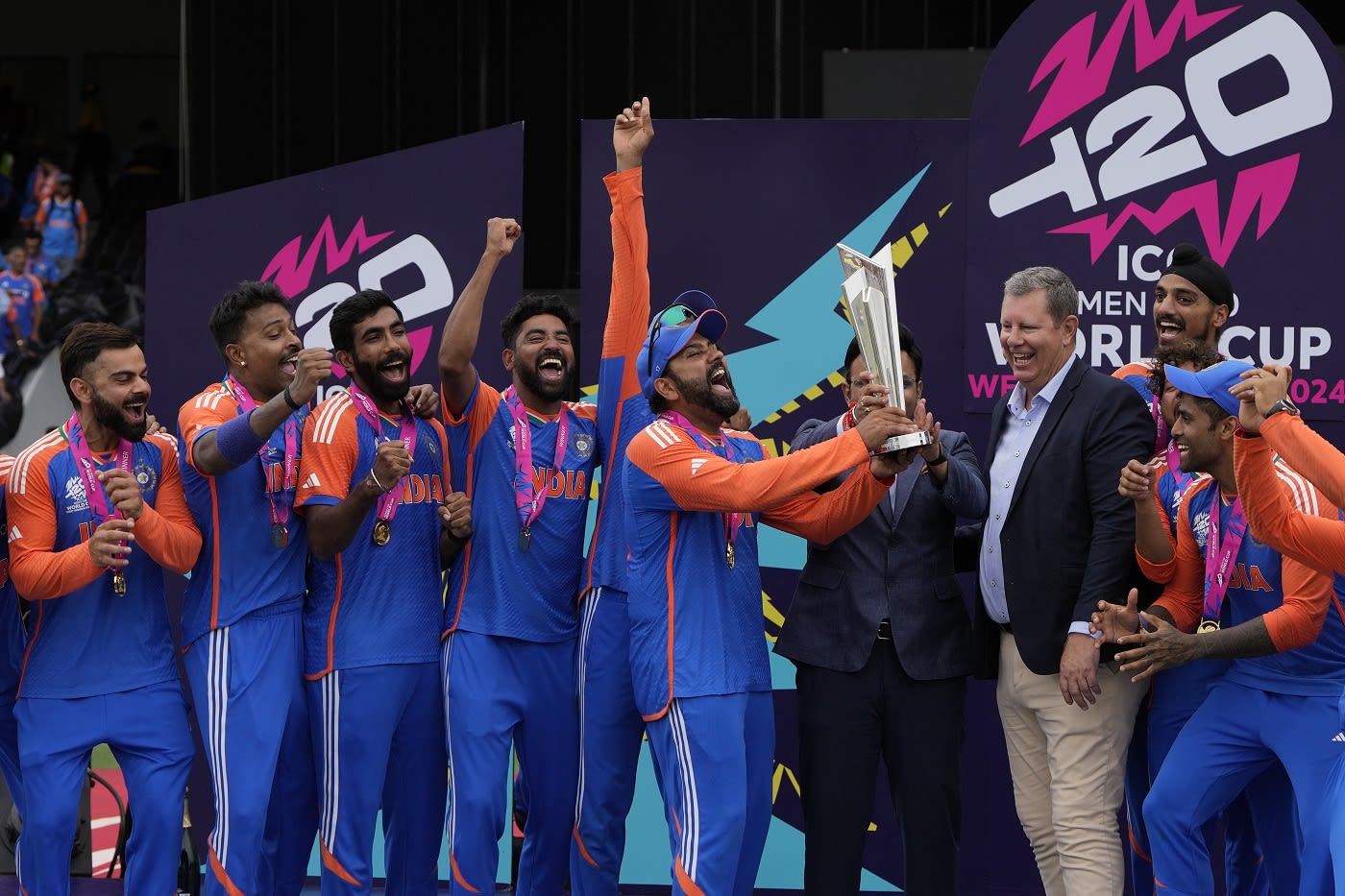 Rohit Sharma lifts the World Cup