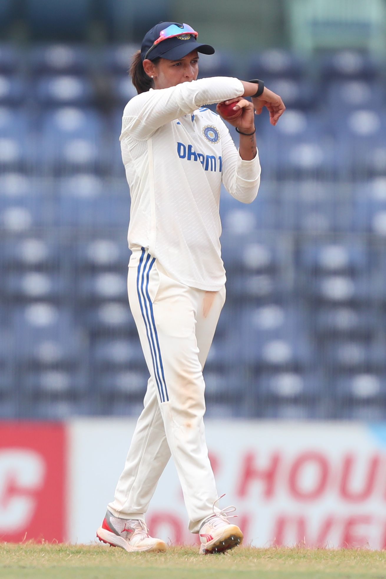 Harmanpreet Kaur signals for the DRS