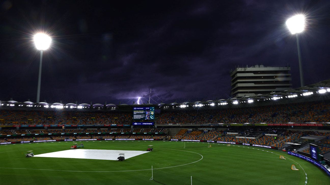 Rain-Delayed T20I in Brisbane Reduced to Seven Overs