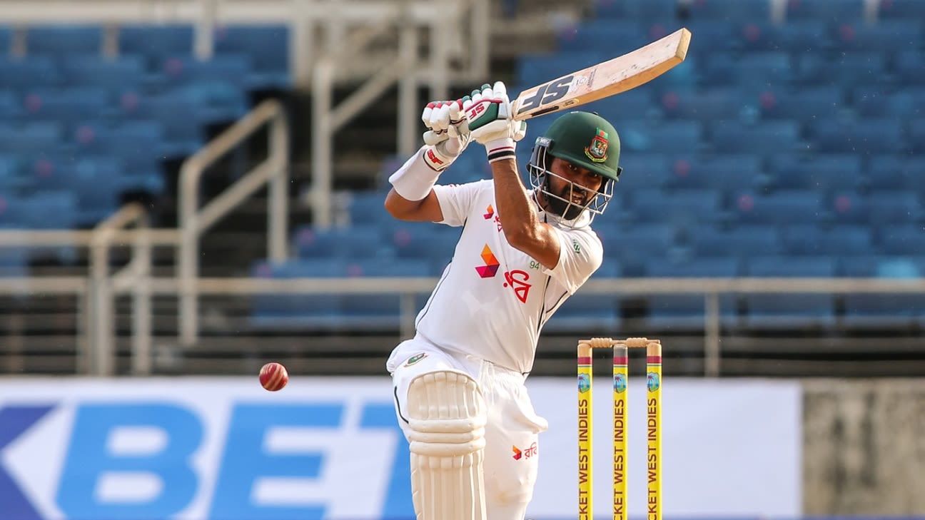 Shadman hits fifty, WI drop three catches on truncated day