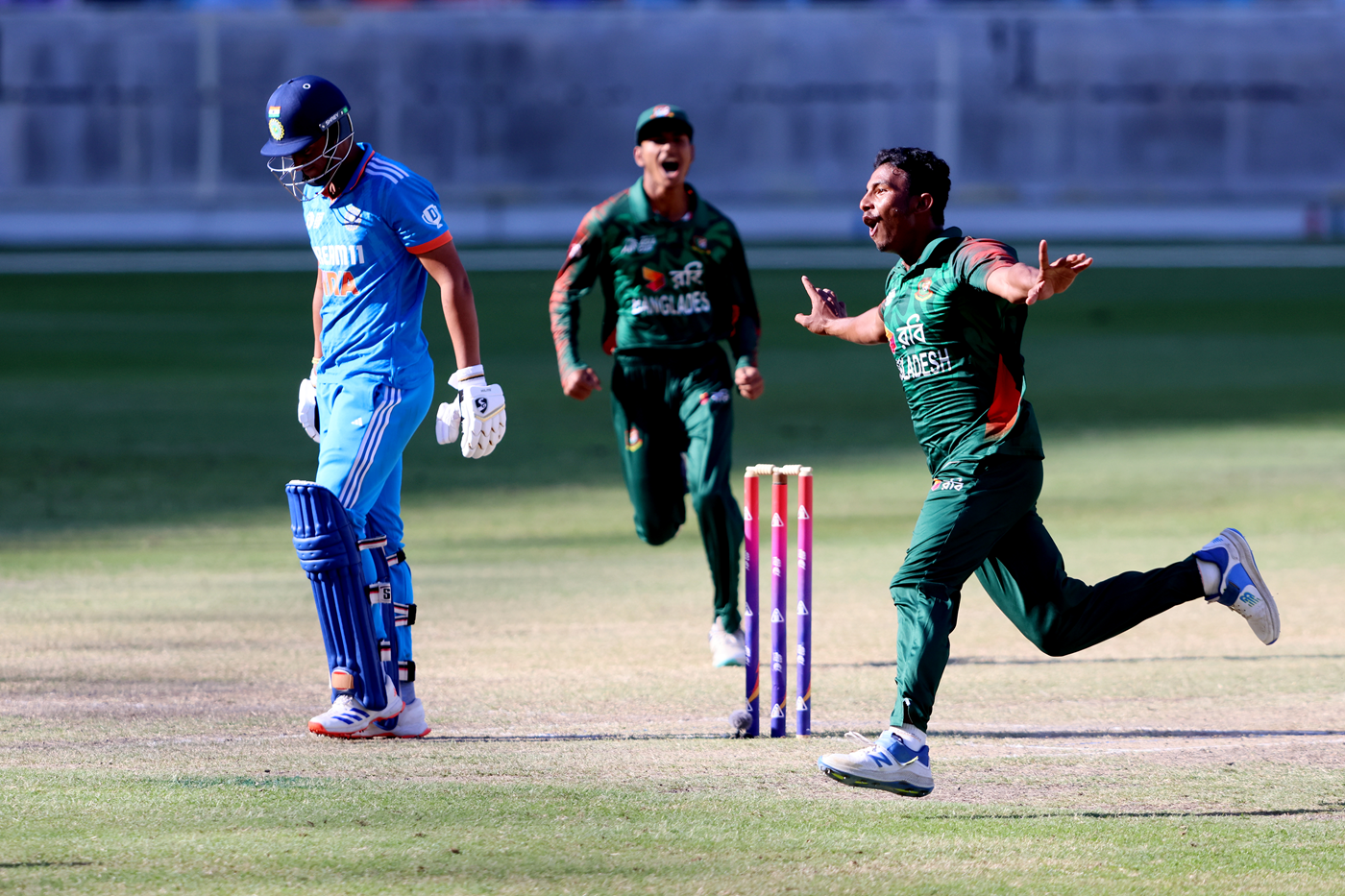 Iqbal Hossain Emon picked three wickets to push India U-19 on the back ...