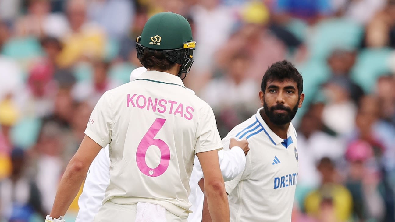 Bumrah vs Konstas continues to enliven Border-Gavaskar Trophy