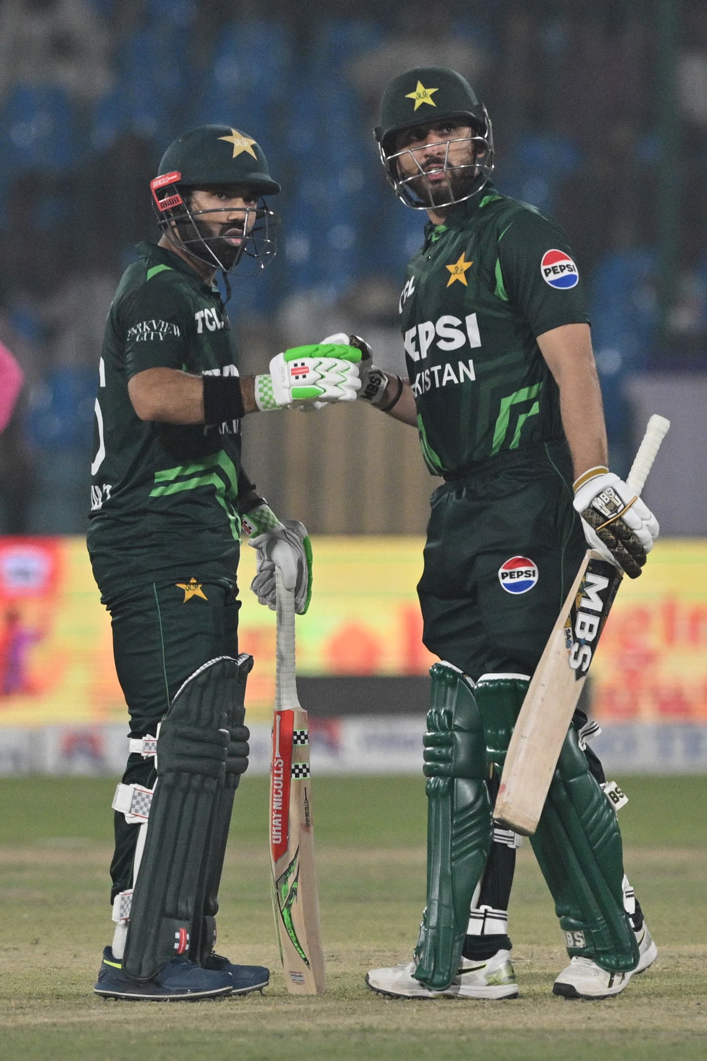 Both Mohammad Rizwan and Salman Agha scored centuries during a 200-plus ...