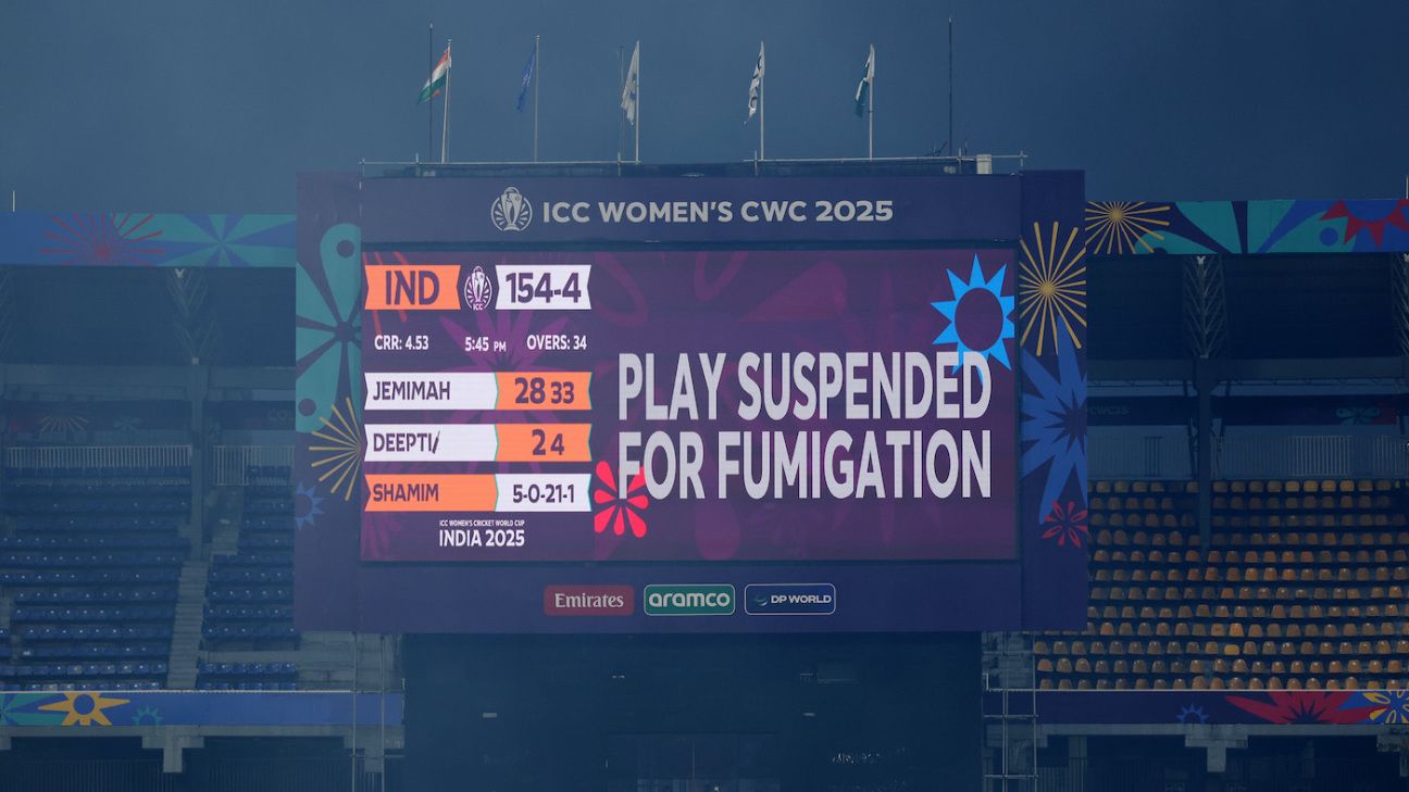 インド対パキスタン – コロンボでの女子ワールドカップの試合中にバグがプレーを停止