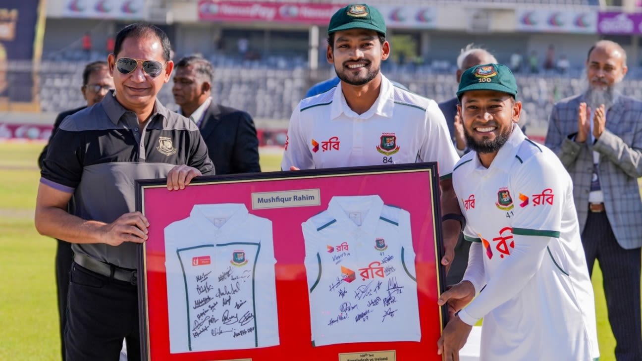 Mushfiqur Rahim 100th Test - ceremonies, speeches, felicitation - he soaks the attention