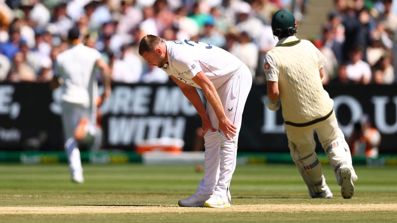 **Gus Atkinson** Hamstring Strain Rocks England Ashes Attack