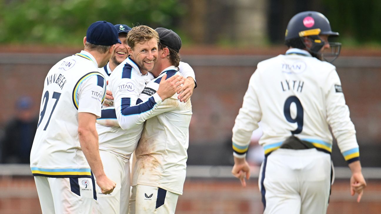SOM vs YOR Cricket Scorecard, 19th Match at Taunton, May 01 - 04, 2026