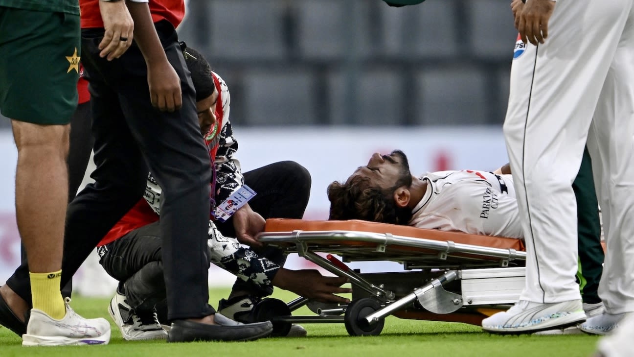 Ban vs Pak 2nd Test – Hasan Ali stretched off the field in Sylhet after picking up injury