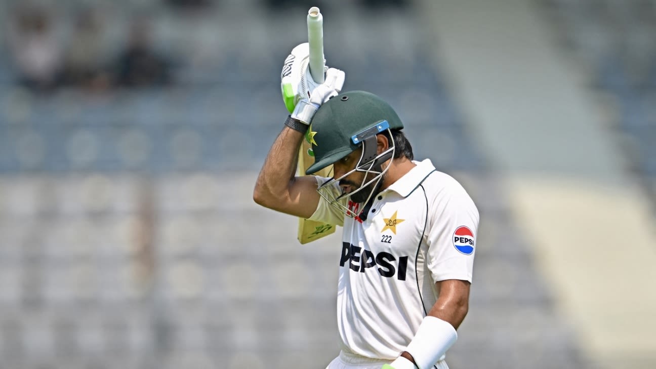 Babar Azam flickers with Test brilliance before fading again