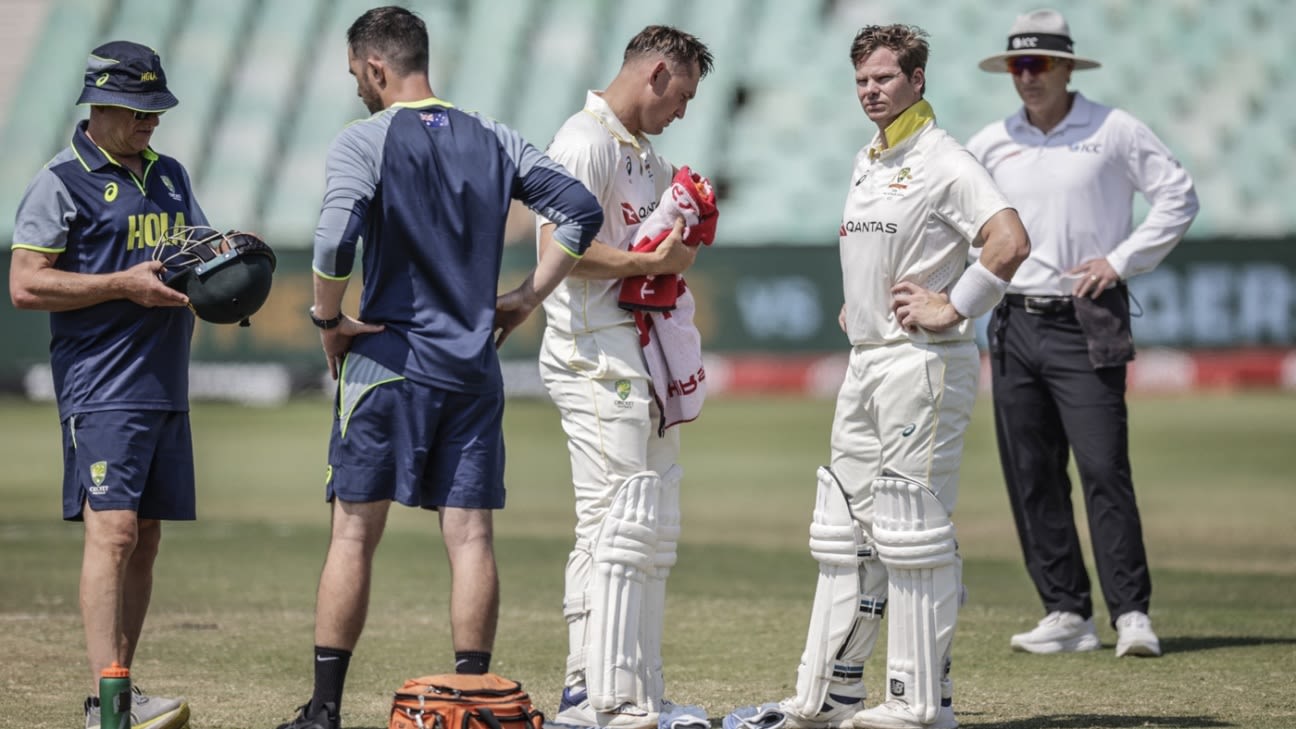 Steve Smith Assessed for Concussion After Nortje Bouncer