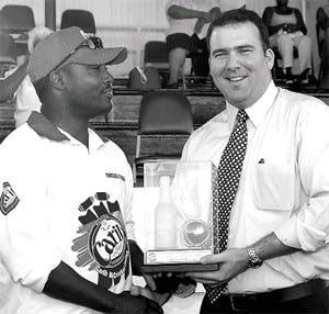 Brian Lara Receives The Man Of The Match Award Espncricinfo Brian Lara Receives The Man Of The Match Award Espncricinfo