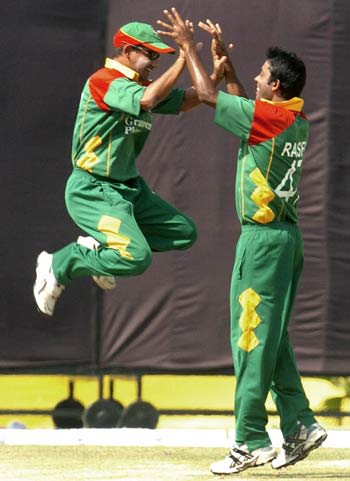 Syed Rasel celebrates another Kenyan wicket | Cricinfo.com