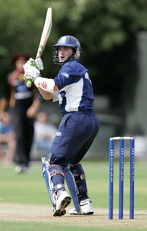 Paul Hitchcock flicks one fine during his innings of 39