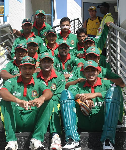 Bangladesh Pose Just Before Taking The Field In Their Final World Cup ...