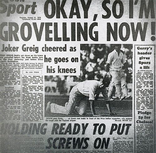 Tony Greig Finally Grovels Espncricinfo