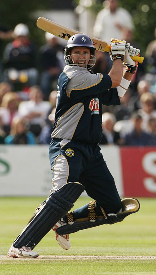Martin van Jaarsveld cracks one square of the wicket