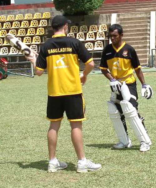 Coach Shaun Williams gets his point across