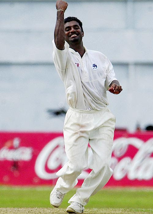 Muralitharan in action against India in 2001 | ESPNcricinfo.com