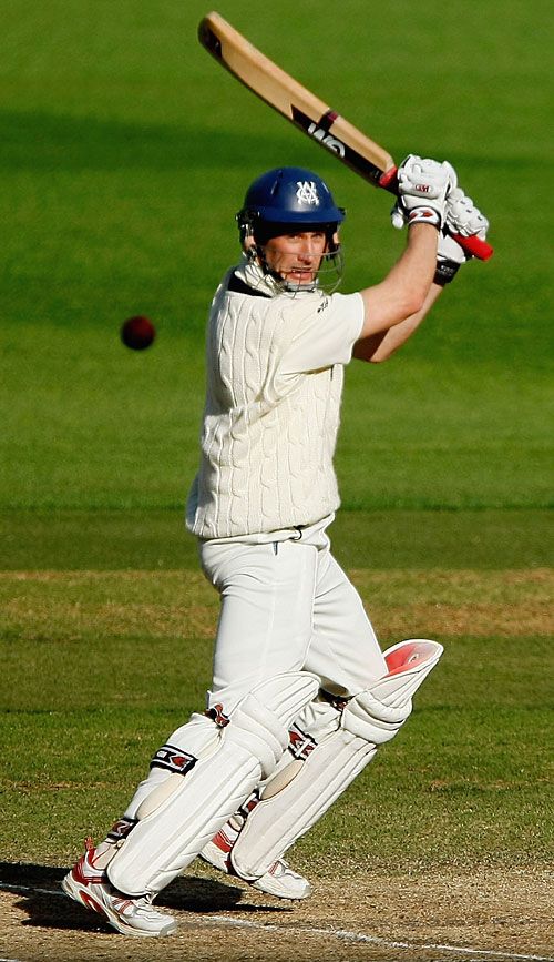 David Hussey cuts during his halfcentury