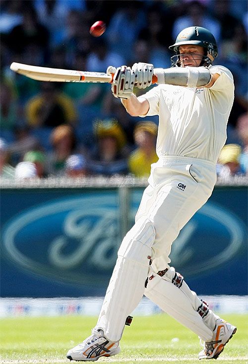 Stuart Clark didn't hang around long on the second morning ...