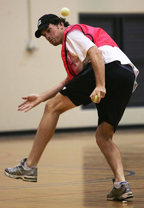 Kyle Mills displays some fine footwork