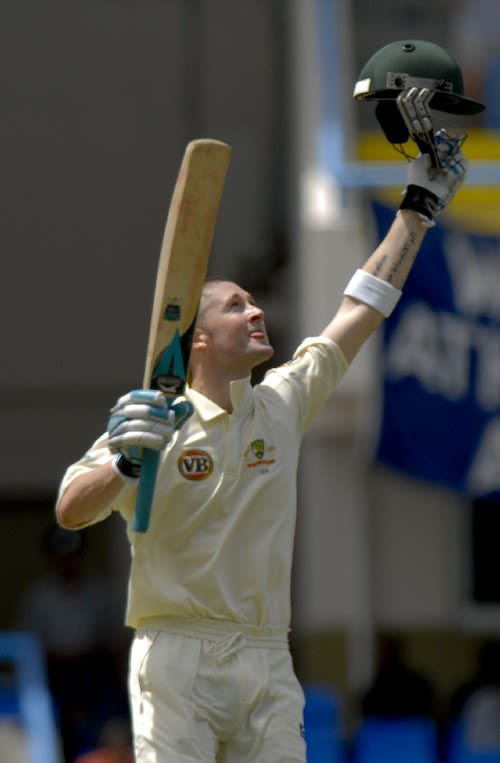 Michael Clarke celebrates his century | ESPNcricinfo.com