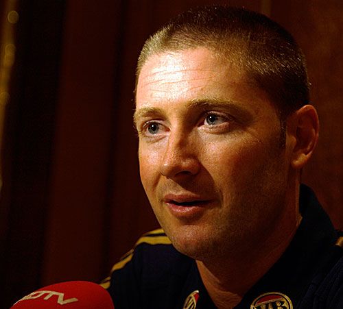 Michael Clarke answers a question from the media | ESPNcricinfo.com