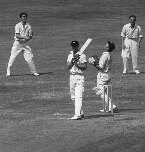 Godfrey Evans takes a catch off Verdun Scott | ESPNcricinfo.com