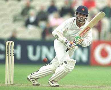 Ganguly on his way to 97 in the match against Essex in the 2000 NatWest ...