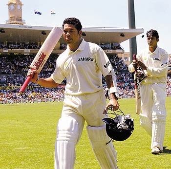 Sachin Tendulkar acknowledges the crowd after his monumental innings