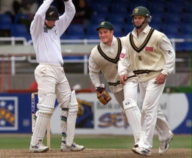 Boucher and Kirsten celebrate the dismissal of Matt Horne