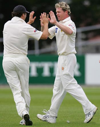 Michael Lewis celebrates | ESPNcricinfo.com